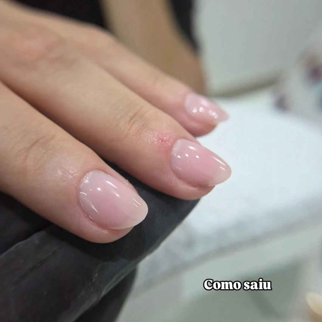Resultado natural em unha de gel